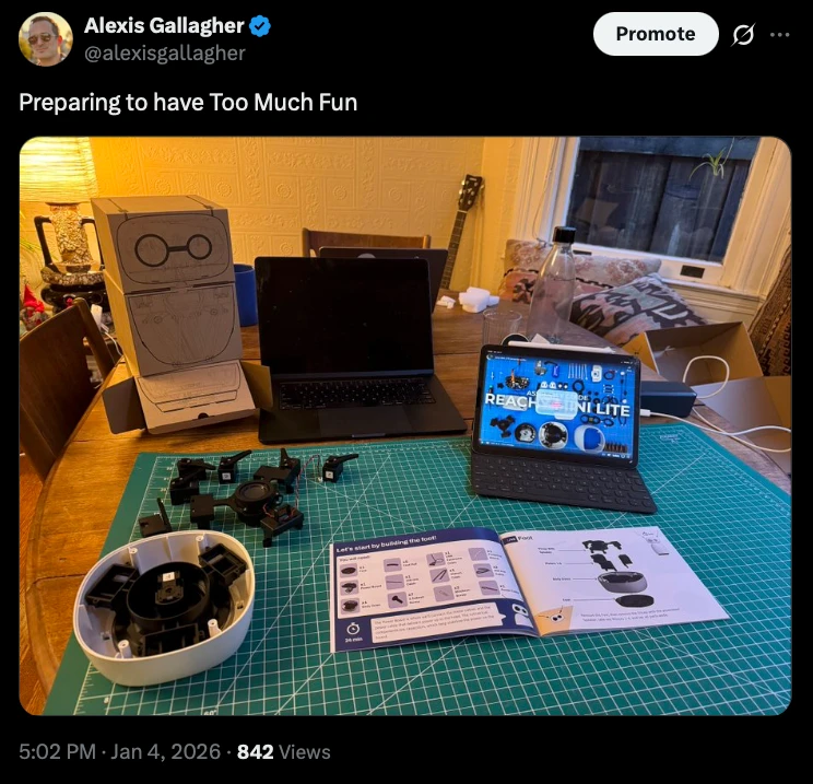 Tweet by Alexis Gallagher saying 'Preparing to have Too Much Fun'